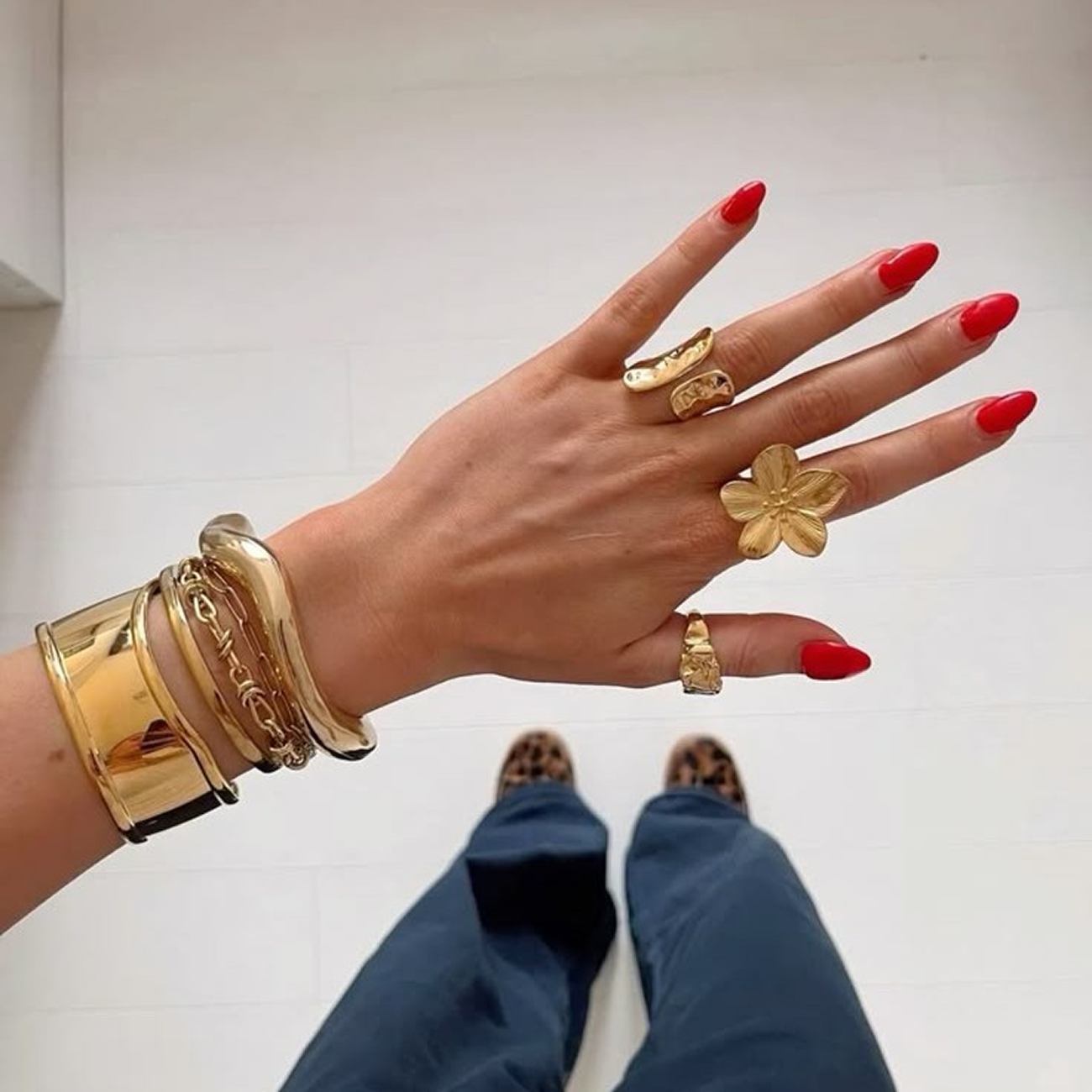 Edelstenen voor rode jurk